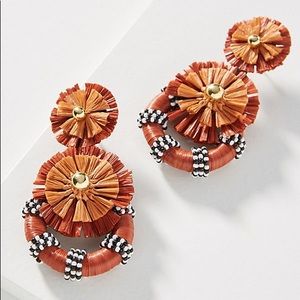 Anthropologie Raffia Earrings